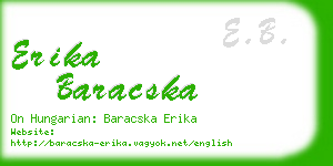 erika baracska business card